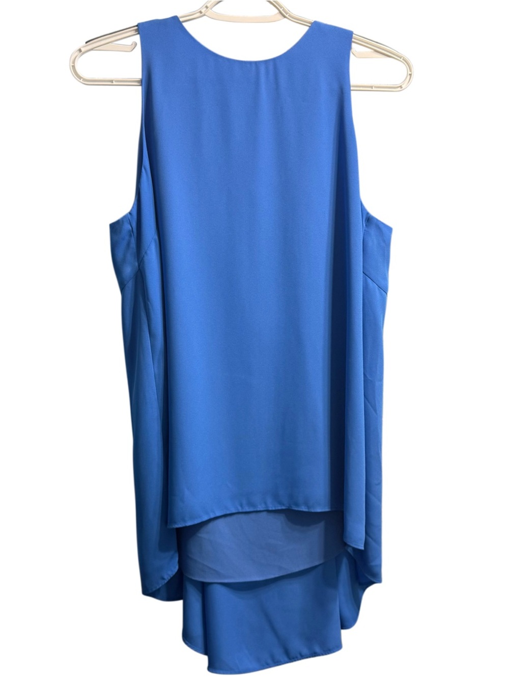 Women’s Vince Camuto Size Small Blue Sleeveless Layered Blouse W/ Button Closure